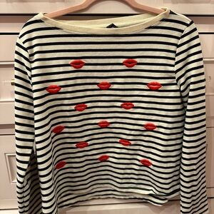 Betsey Johnson Black and White Striped Sweater